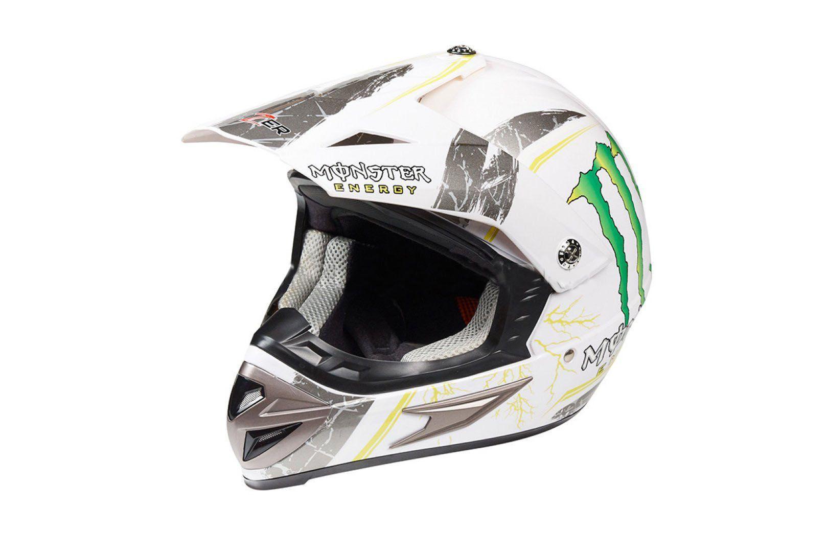 Шлем кросс HIZER 612 WHITE MONSTER