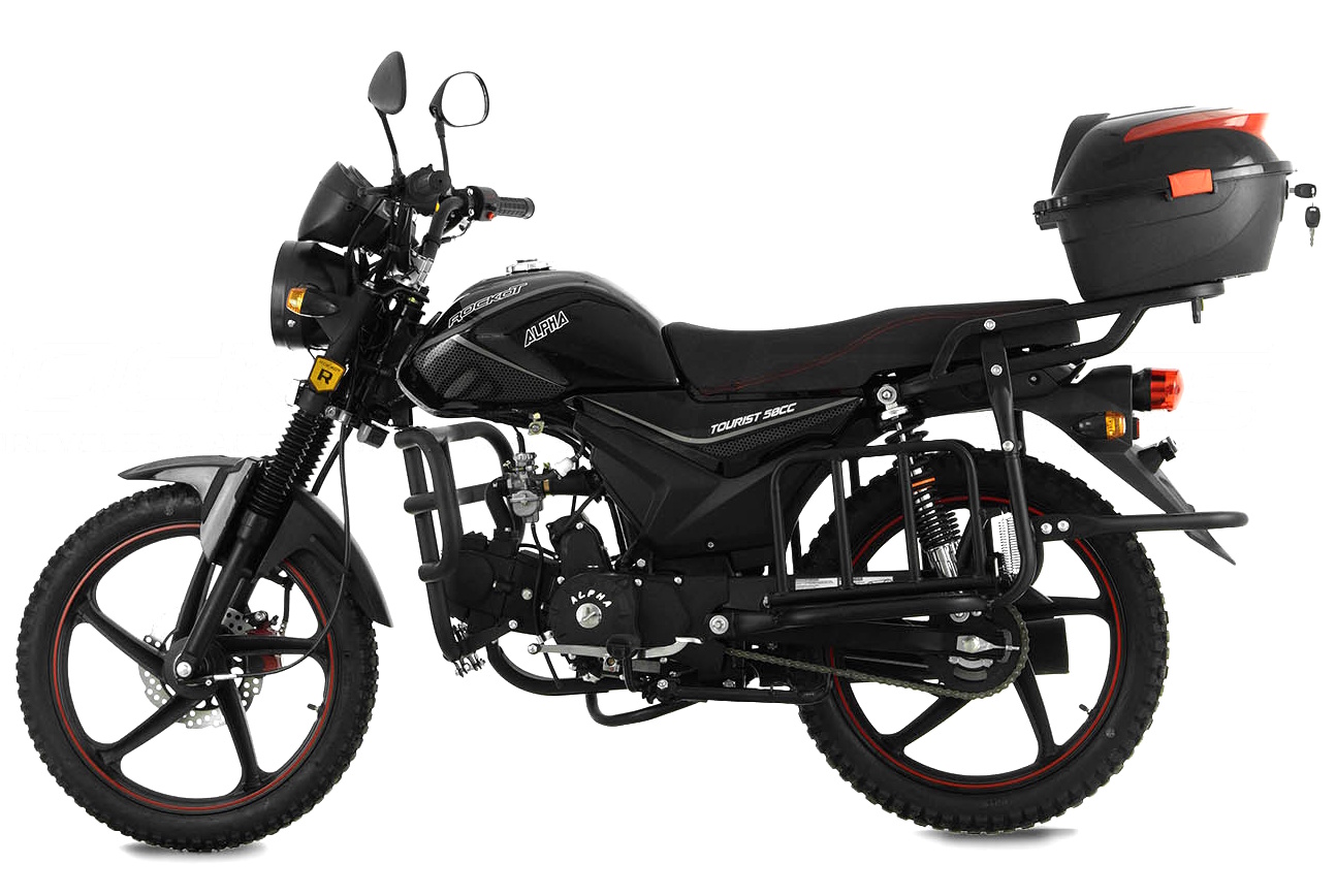 Мопед ROCKOT ALPHA TOURIST (черный глянцевый)